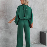 Riley | Stehkragen Weites Bein Jumpsuit
