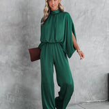 Riley | Stehkragen Weites Bein Jumpsuit