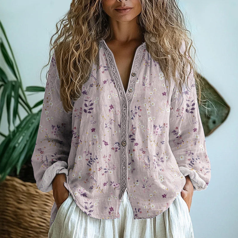 Hailey | Naturmuster Dreiviertelarm Bluse