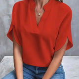 Sophia | Plissee-Front Stehkragen Bluse
