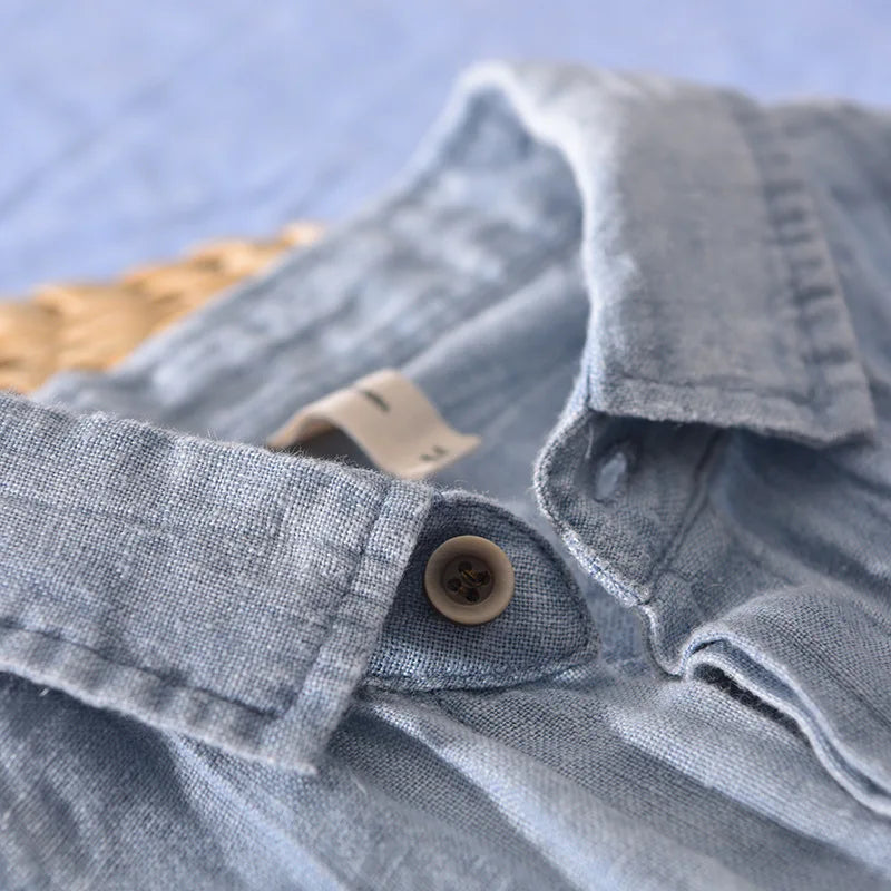 Benjamin | Spreader Collar Casual Fit Short Sleeve Shirt