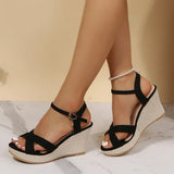 Leah | Knöchelriemen Espadrille-Stil Sandalen