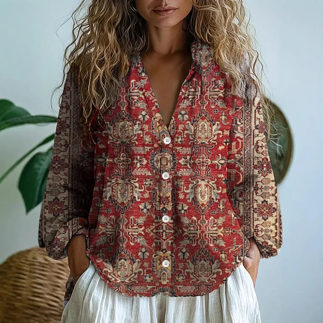 Hailey | Naturmuster Dreiviertelarm Bluse