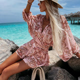 Beretta | Women's Summer Wrap Romper | Long Sleeve