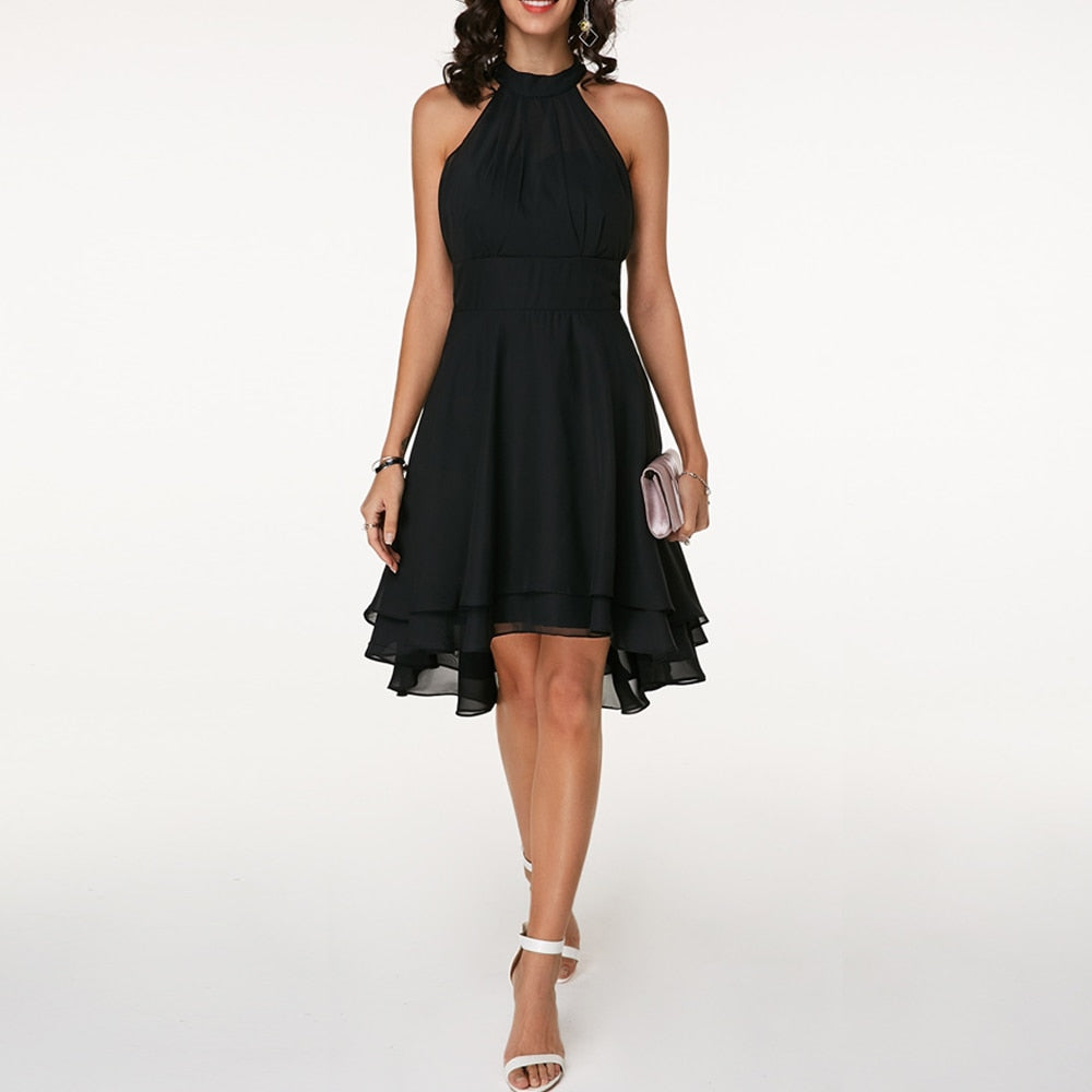 Ashley | Damen Abend Halter Kleid | Mini