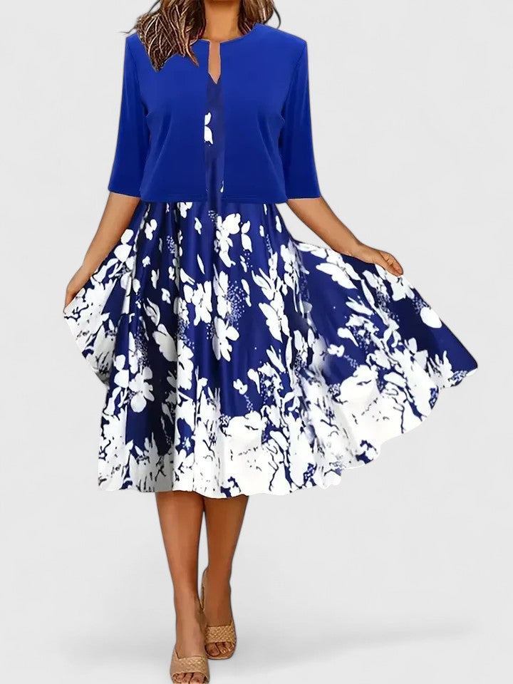 Orla | Halbarm A-Linien Midikleid