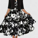 Orla | Halbarm A-Linien Midikleid