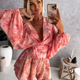 Beretta | Women's Summer Wrap Romper | Long Sleeve