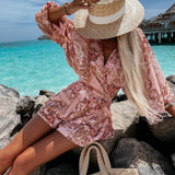 Beretta | Women's Summer Wrap Romper | Long Sleeve