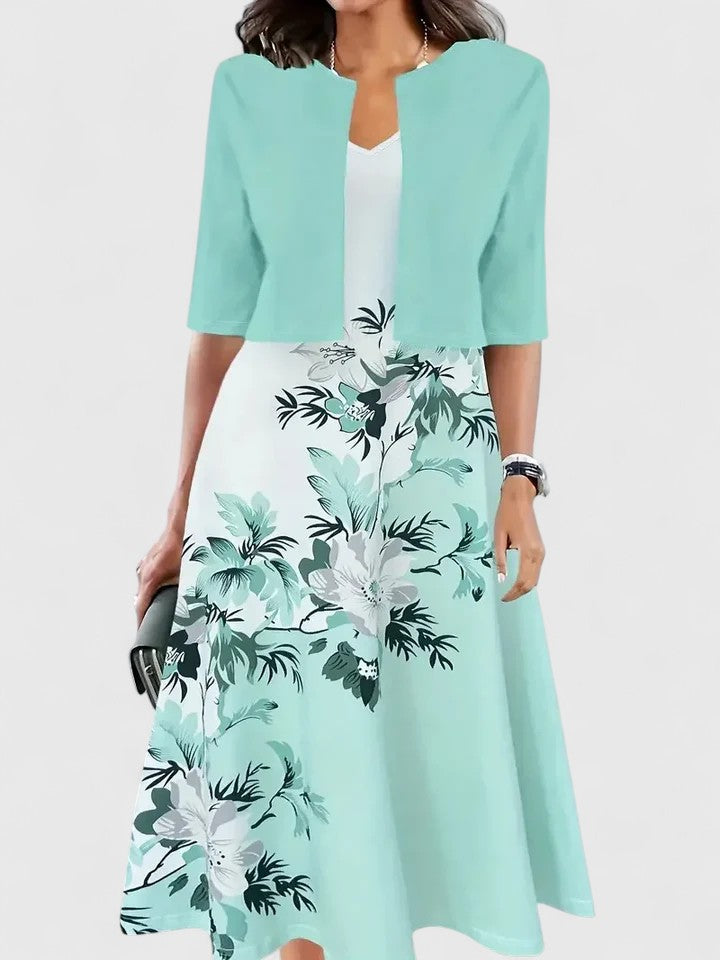 Orla | Halbarm A-Linien Midikleid