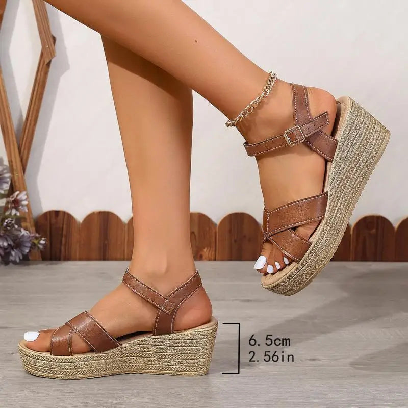 Vanessa | Sandales compensées rembourrées