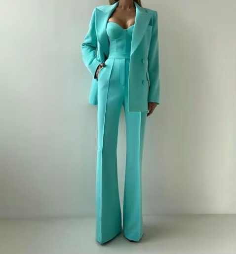 Kaylee | Ausgestellt Korsett Top Anzug Dreiteiliges Set