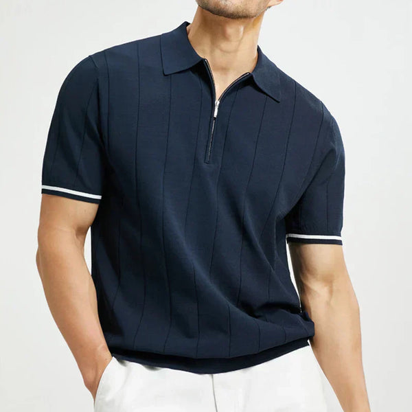 Damon | Herren Kurzarm Poloshirt | Gezippt