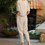 Libelle | Damen Moderne Hose und Oberteil Set | Zweiteilig
