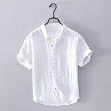 Benjamin | Spreader Collar Casual Fit Short Sleeve Shirt