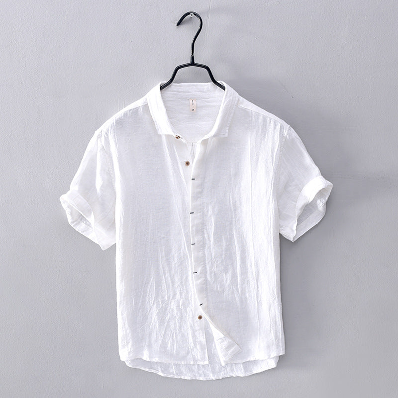 Benjamin | Spreader Collar Casual Fit Short Sleeve Shirt