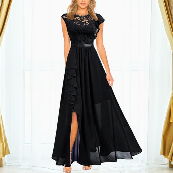 Joanne | Rüschen Maxi Festliches Kleid