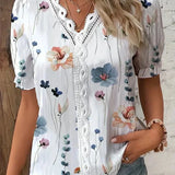 Sienna | Floral Embroidery V-Neck Blouse