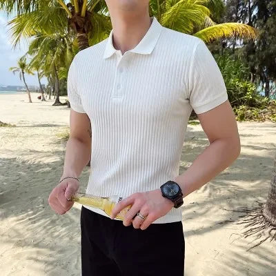 Alexander | Koszulka polo slim fit z kołnierzem typu Spitzer