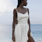 Damen Strand Midi Sommerkleid