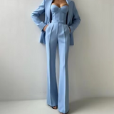 Kaylee | Ausgestellt Korsett Top Anzug Dreiteiliges Set