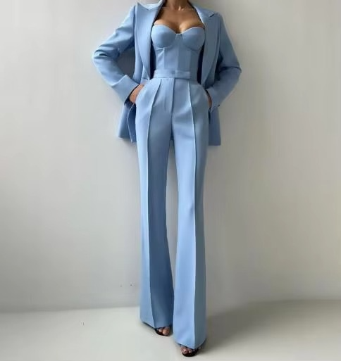 Kaylee | Ausgestellt Korsett Top Anzug Dreiteiliges Set