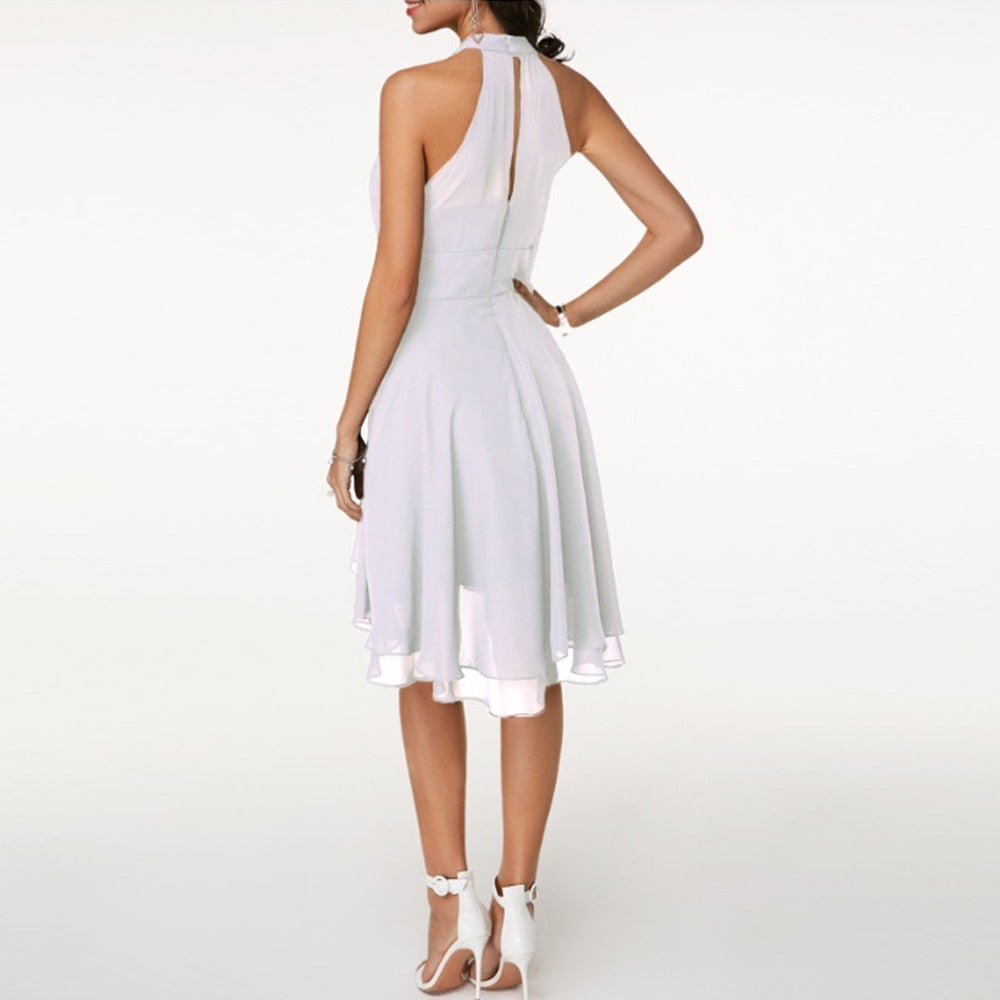 Ashley | Damen Abend Halter Kleid | Mini
