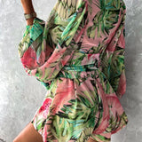 Beretta | Women's Summer Wrap Romper | Long Sleeve
