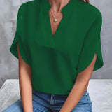 Sophia | Plissee-Front Stehkragen Bluse