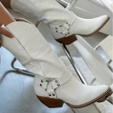 Emma | Botas vaqueras con punta redonda acolchadas