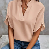 Sophia | Plissee-Front Stehkragen Bluse