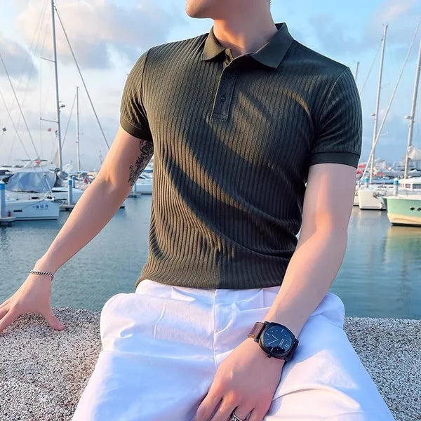 Alexander | Koszulka polo slim fit z kołnierzem typu Spitzer