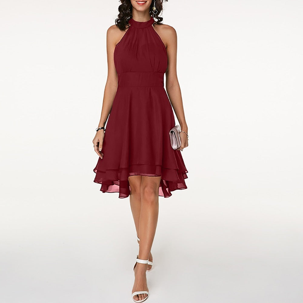 Ashley | Damen Abend Halter Kleid | Mini