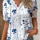 Sienna | Floral Embroidery V-Neck Blouse