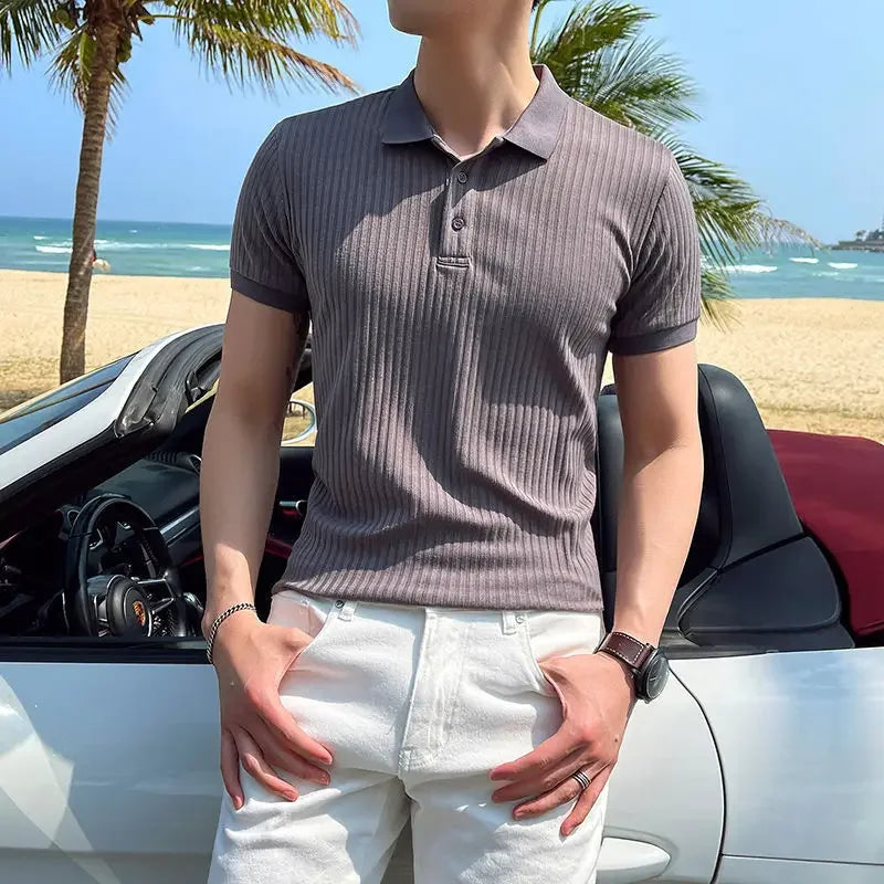 Alexander | Spitzer Collar Slim-Fit Polo Shirt