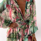 Beretta | Women's Summer Wrap Romper | Long Sleeve