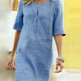 Vienna | V-Ausschnitt Halbarm Kleid
