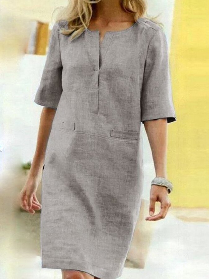 Vienna | V-Ausschnitt Halbarm Kleid