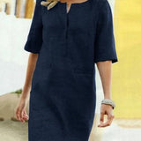 Vienna | V-Ausschnitt Halbarm Kleid