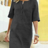 Vienna | V-Ausschnitt Halbarm Kleid
