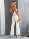 Eleanor | Tiefer V-Ausschnitt Spaghettiträger Jumpsuit