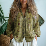 Hailey | Naturmuster Dreiviertelarm Bluse