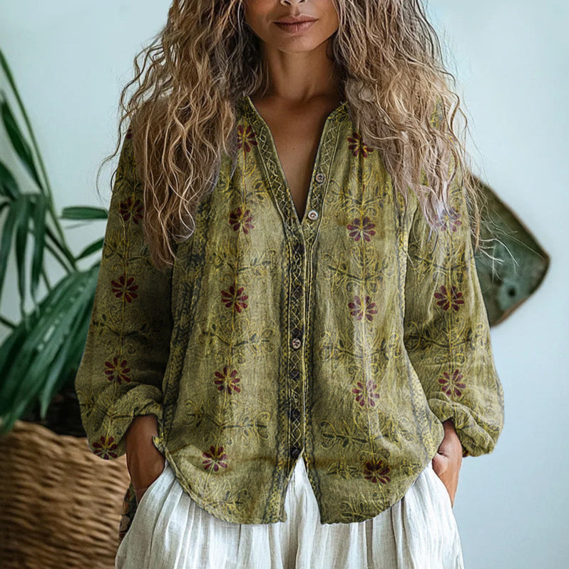 Hailey | Naturmuster Dreiviertelarm Bluse