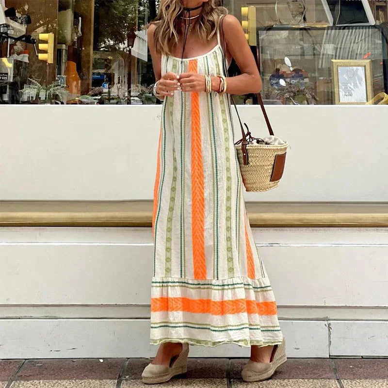 Women's Thin Strap Maxi Beach Summer Dress