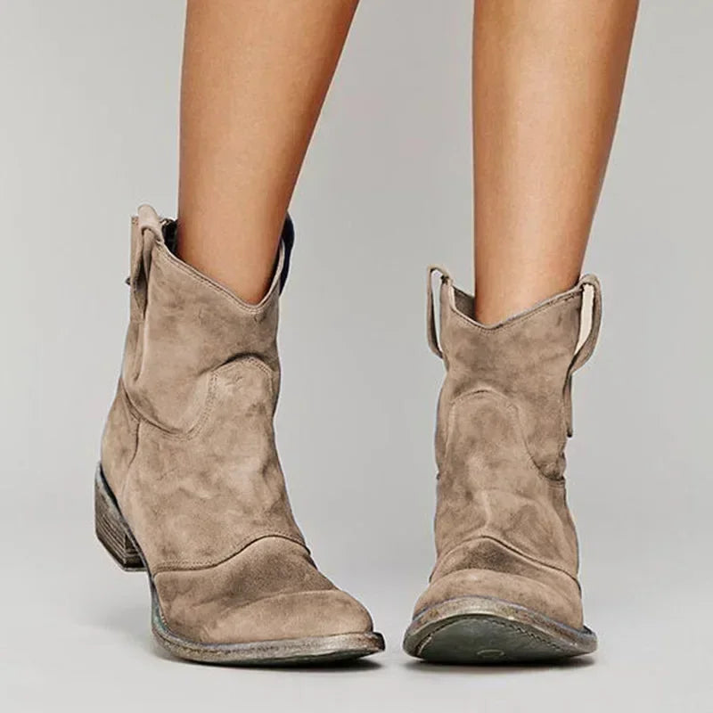 Damen Vintage Stiefeletten | Schlüpfen