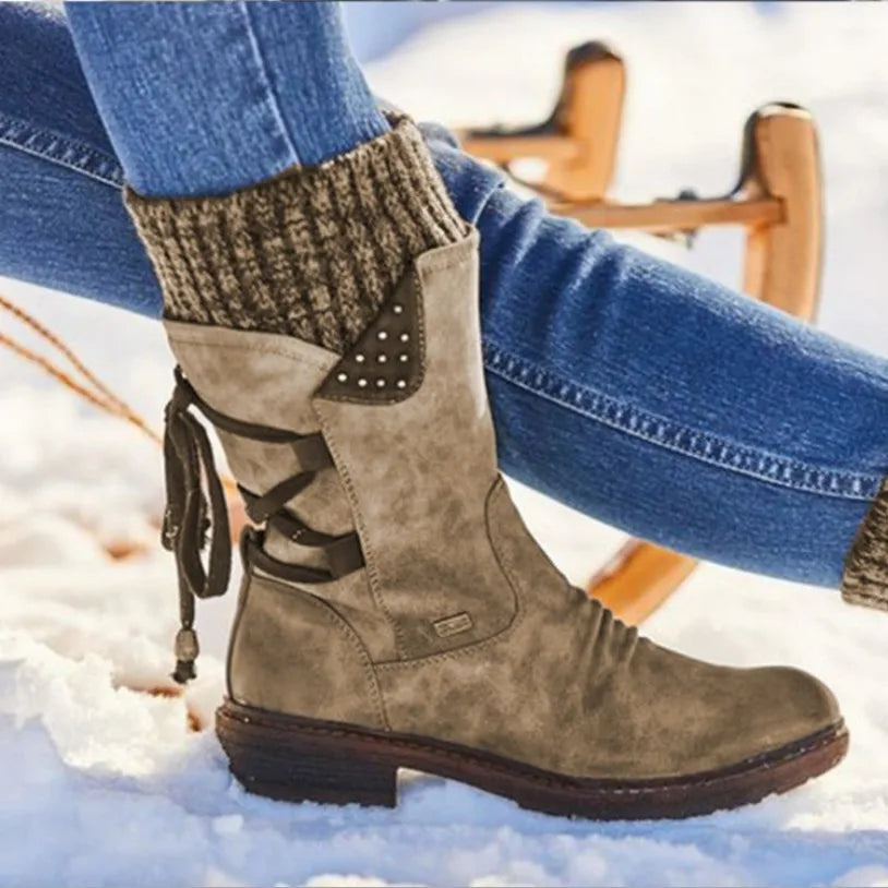 Stella | Botas de punta redonda acolchadas