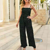 Charlotte | Weites Bein Gesmoktes Oberteil Jumpsuit