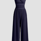Zoey | Ärmellos Weites Bein Jumpsuit