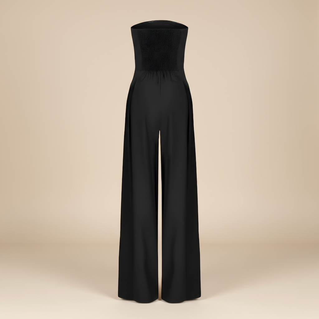 Ella | Trägerlos Weites Bein Jumpsuit