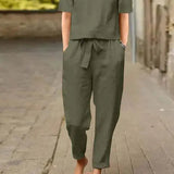 Libelle | Damen Moderne Hose und Oberteil Set | Zweiteilig